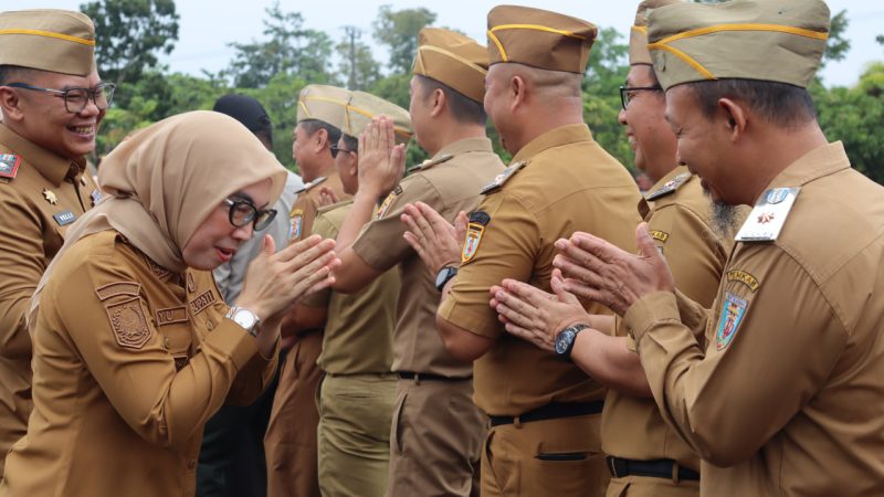Bupati Way Kanan Pimpin Apel Halalbihalal ASN