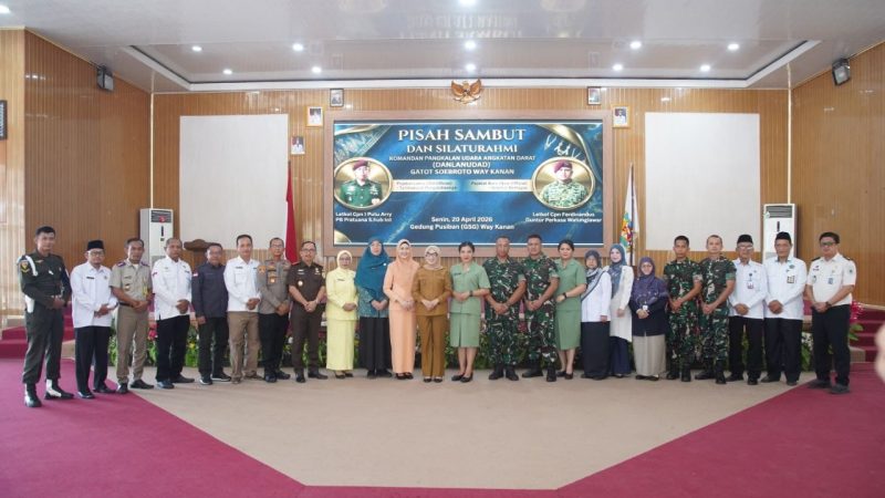 Pemkab Way Kanan Gelar Pisah Sambut Komandan Lanudad